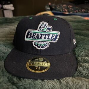 New Era Seattle Thunderbirds Cap - Navy Blue and Green